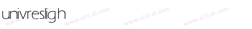 univres light字体转换